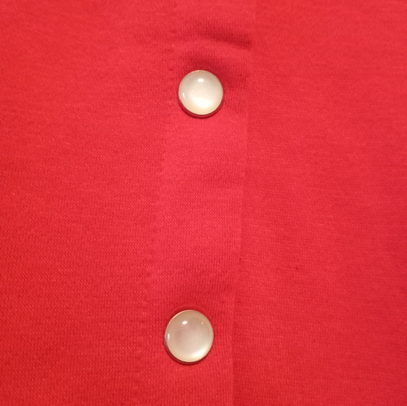 Colleen's Collectables Vintage Red Snowman Christmas Cardigan Sweater - Picture 4 of 11